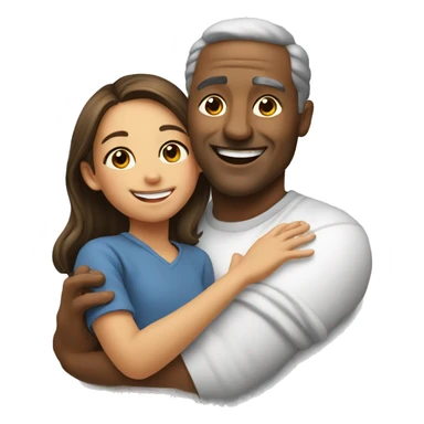 happy moments father and daughter sticker