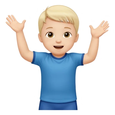 A toddler with a tiny jersey shirt, clapping with adorable enthusiasm jumping sticker