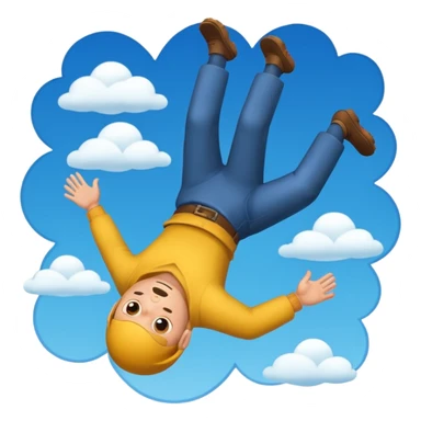 A man falling from the sky sticker