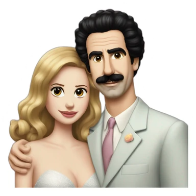 borat hugs lana del ray sticker