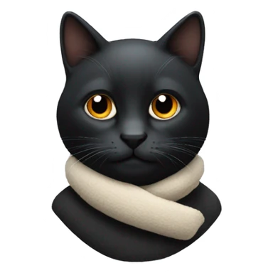 Gato Negro Estilo Invierno sticker