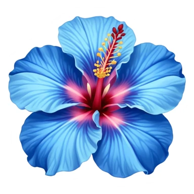 hibiscus flower blue sticker