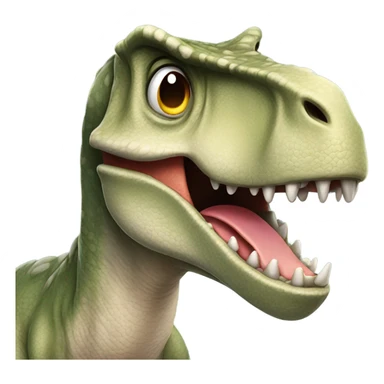Dinosaur with tongue sticking out sticker
