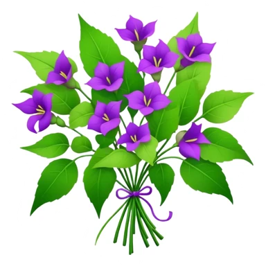 big bouquet Sandpaper Vine, stem, leaf sticker