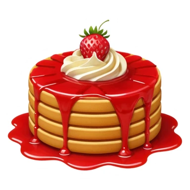 Gaufres coulis fraise sticker