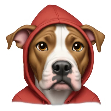Pitt bull wearing a hoodie sticker