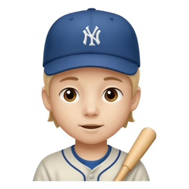 baseball hat kid sticker