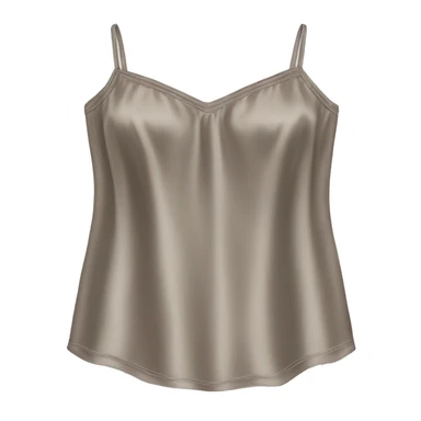 Realistic Isolated taupe silk camisole.  sticker