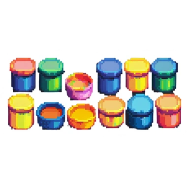 colorful modeling clay containers sticker