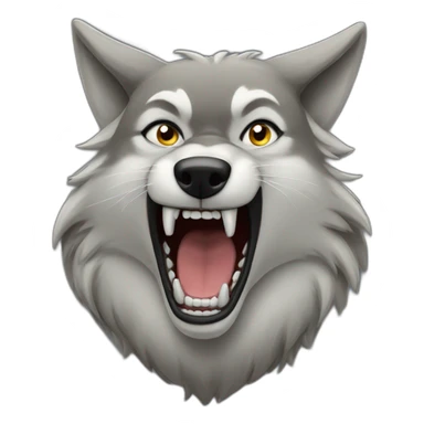 female wolf growling sticker