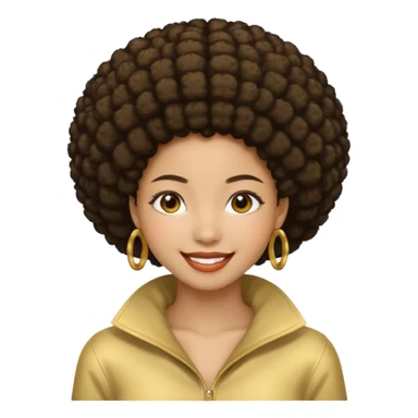 une image d'une fille métisse afro japonaise très belle de 20 ans réaliste sticker