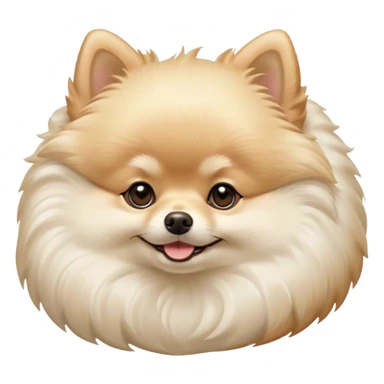 Meme-Worthy Cute Sleeping Cream Pomeranian Portrait Emoji, Head resting peacefully with a contented smile, showcasing a delightfully compact build and a luxuriously soft, fluffy cream Fur, eyes shut in a serene nap, Simplified yet hilariously adorable features, highly detailed, glowing with a soft, drowsy light, high shine, relaxed and utterly lovable, stylized with an air of playful laziness, bright and heartwarming, soft glowing outline, capturing the essence of a comically sleepy companion, so meme-worthy it feels like it could instantly become the next viral sensation of adorable slumber! sticker