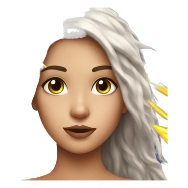 beautiful girl with the lightning in her eyes sticker