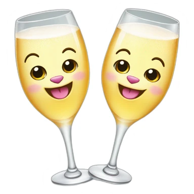 two happy cats clinking glasses of champagne sticker