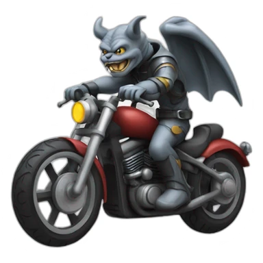 gargoyle biker with helmet sticker