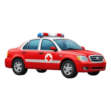 Emergency Medical Services department building with Emergency Medical Services car near sticker