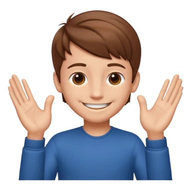 Smart boy namaste emoji sticker