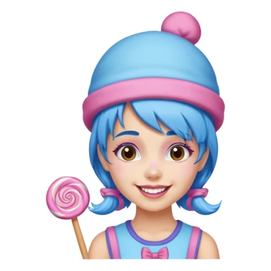 candy hatted girl from candyland lue pink hair sticker