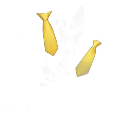 1 yellow tie, 1 green tie, 1 gray tie, 1 blue tie, 1 red tie sticker