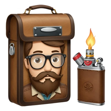 hipster tobacco kit sticker