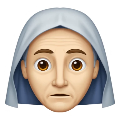 visage d'un pretre chauve catholique du moyen age sticker