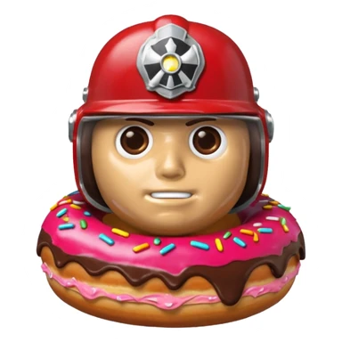 Donut with trooper ha sticker