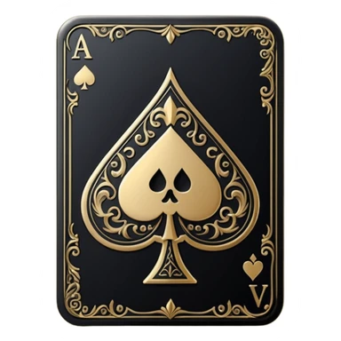 Ace of spades black sticker