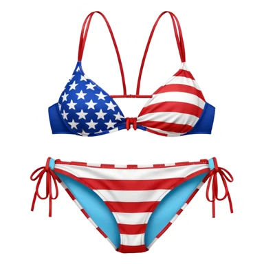 American flag bikini sticker
