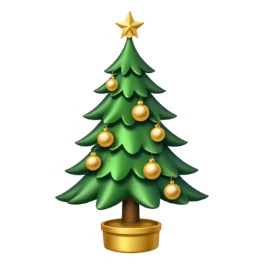 Christmas tree with Gold decorations sticker