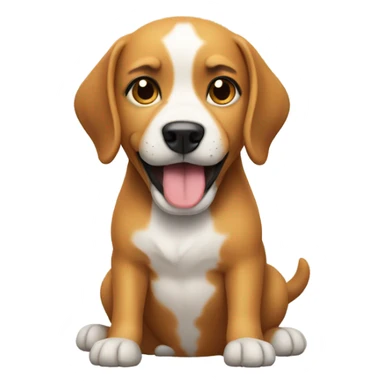 dog with a hot sticker