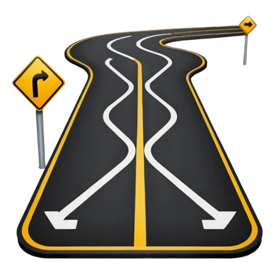 A ROAD WHERE YOU CAN TURN LEFT OR RIGHT sticker