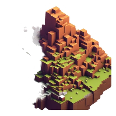 isometric-3d-nether-minecraft-landscape sticker