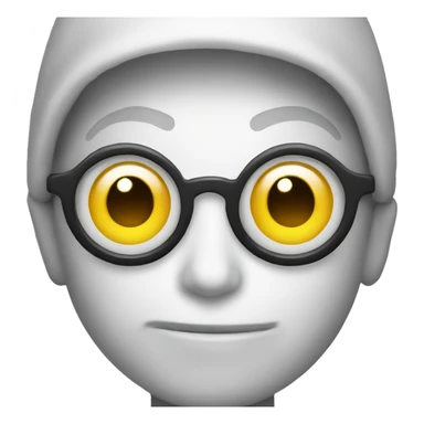 Emoji :-) with X4 eyes hip-hop sticker