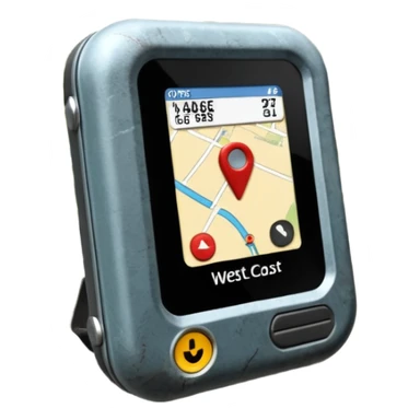 gps locater on west coast nz terrain sticker