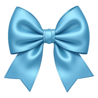 Light blue bow cartoonish sticker