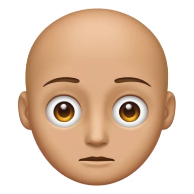emoji with *NO* eyebrows staring into your soul  sticker