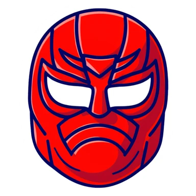 red and black luchador mask sticker