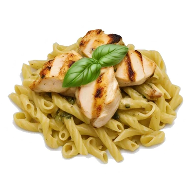 pesto pasta with grilled chicken sticker