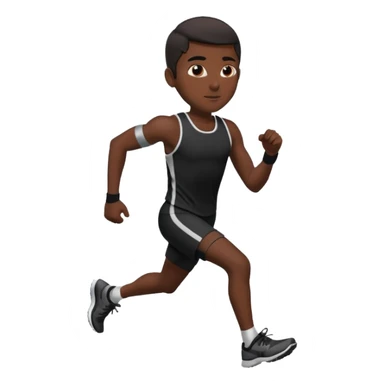 make a short latino runner in black outfit sticker