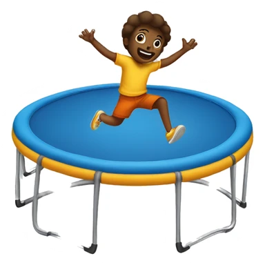 A kid bouncing on a trampoline  sticker