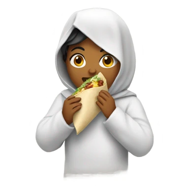 Jasmin eating burrito  sticker