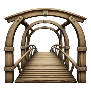 Old Japanese wooden bridge sticker
