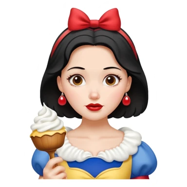 Snow white with whip cream sticker