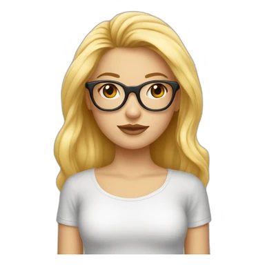 Blonde avec des lunettes de soleil en cœur qui fait un bisous sticker