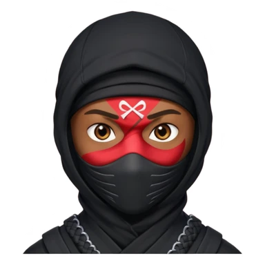 Ninja ojos de corazónes hombre sticker