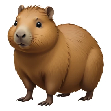 cinematic-capybara-realistic-full-body-on-all-fours-emoji,-plump-and-relaxed-body-soaking-in-the-warm-sun,-short-brown-fur-slightly-ruffled,-head-tilted-dramatically,-calm-expressive-eyes-exuding-serene-wisdom,-simplified-yet-realistic staring at the camera ina. comical way sticker