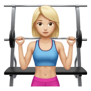 Blonde girl gym  sticker
