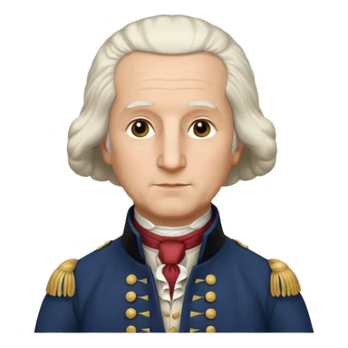george washington front view sticker
