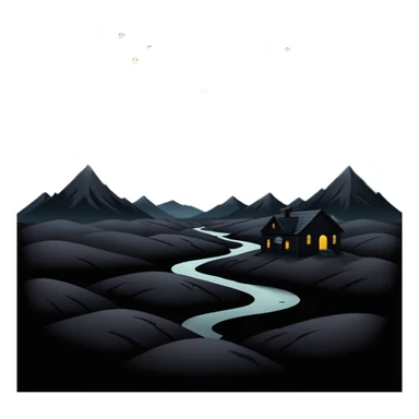 dark and eerie scene, the entire world covered in darkness. The sky is deep black with no stars or light, no moon, no glow just total void and silence. The atmosphere feels ominous and unsettling, as if darkness has swallowed everything. No characters, no visible light sources sticker