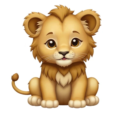 cute baby lion cub sticker
